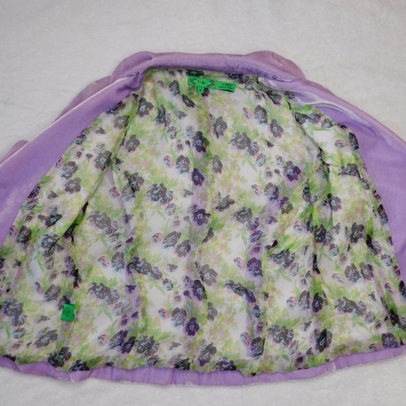 Tibi Lilac Purple Velvet Short Blazer | Rhinestone Buttons | VGUC | Small - Picture 3 of 10